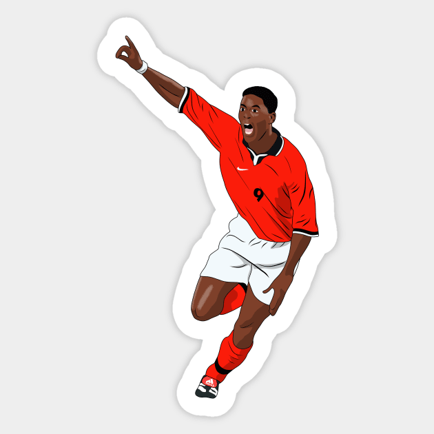 Patrick Kluivert Netherlands Goal Celebration Sticker by NostalgiaUltra